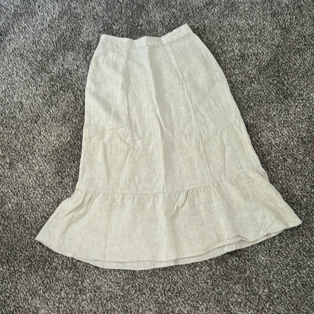 Aritzia Linen Midi Skirt